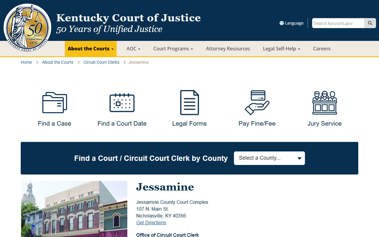 Nicholasville traffic court information